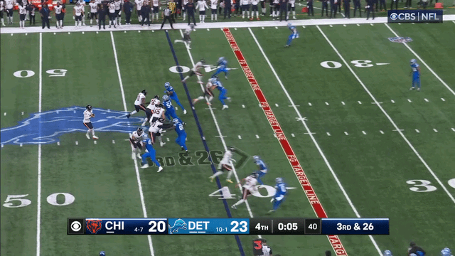 Full sequence for the end of the Bears v. Lions game. Definition of poor clock management