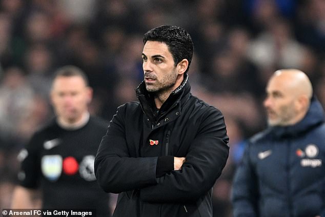 Furious Mikel Arteta slams his Arsenal players for their ‘unacceptable’ 1-1 draw with Chelsea… and reveals his ‘biggest fear’ in the title race after slipping NINE points adrift of Liverpool