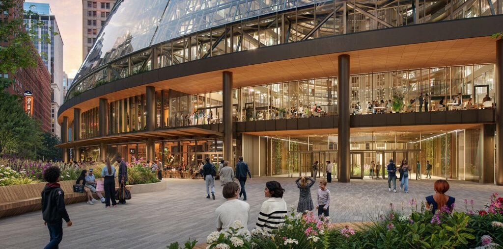 Google shares new renderings for refurbishment to Thompson Center’s atrium