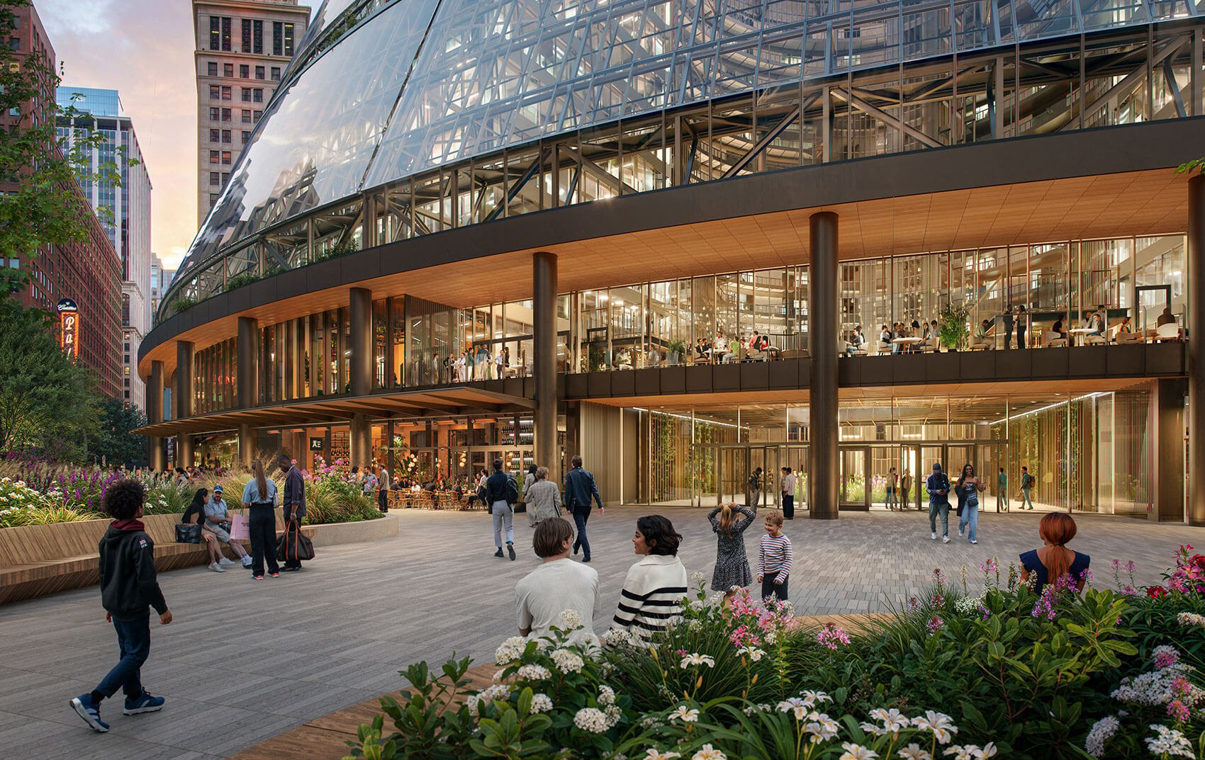 Google shares new renderings for refurbishment to Thompson Center’s atrium