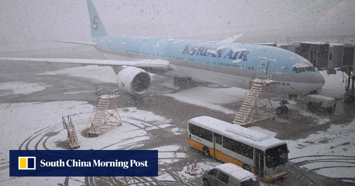 Heavy snow blankets South Korea, grounding flights and killing 4