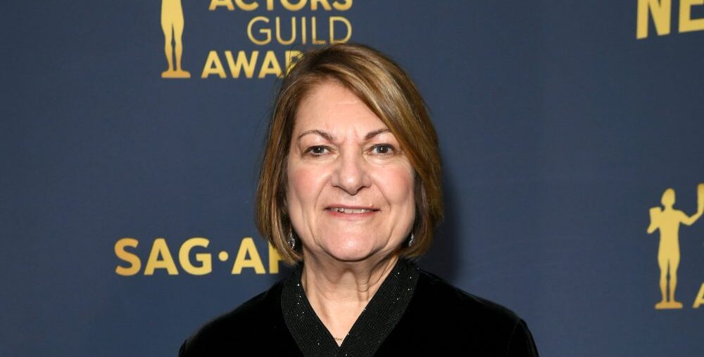 LOS ANGELES, CALIFORNIA - FEBRUARY 24: Carol Lombardini, President of the Alliance of Motion Picture and Television Producers attends the 30th Annual Screen Actors Guild Awards at Shrine Auditorium and Expo Hall on February 24, 2024 in Los Angeles, California. (Photo by JC Olivera/GA/The Hollywood Reporter via Getty Images)