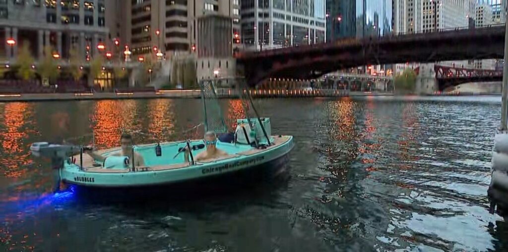 Hot tub boats on the Chicago River? The viral sensation is back for winter 2024-25