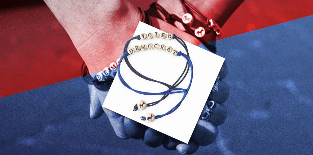 How blue friendship bracelets became the first political symbol of the new Trump era