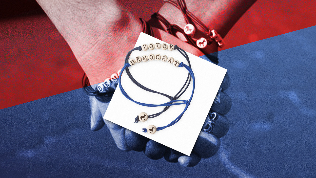 How blue friendship bracelets became the first political symbol of the new Trump era