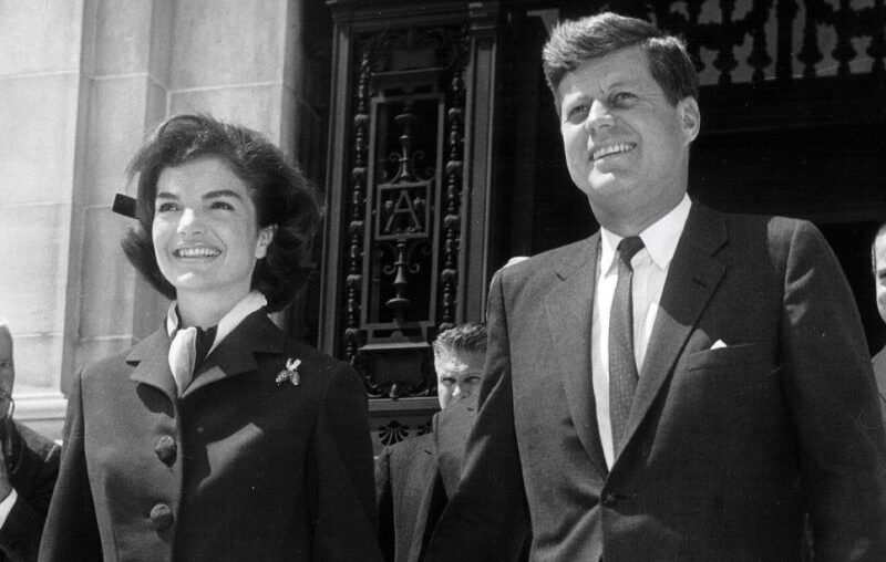 First Lady Kennedy Jackie and President John F Kennedy.