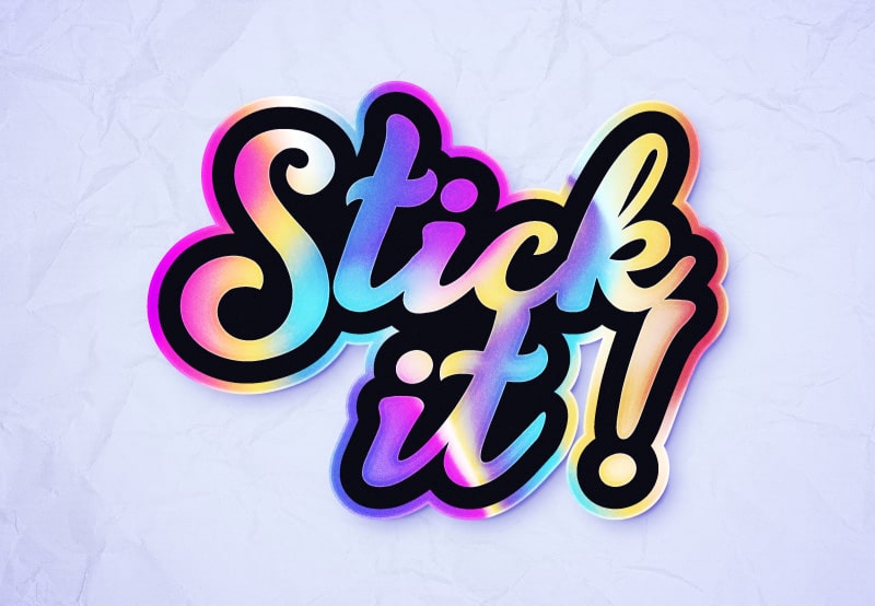 How to create a holographic sticker text effect | Envato Tuts+