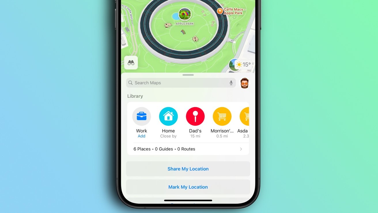 How to use the Apple Maps Library feature in iOS 18