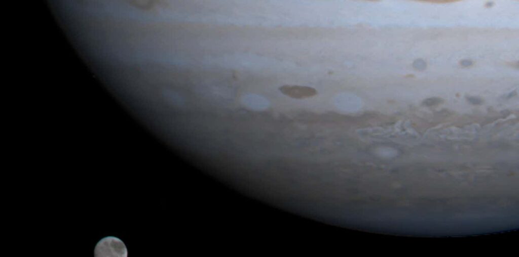 Huge asteroid impact may have knocked over Jupiter's largest moon