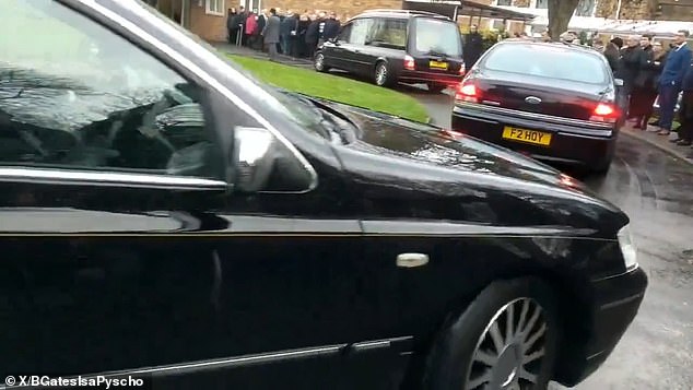 In footage of the funeral, onlookers stand by solemnly on the pavement as a hearse carrying 61-year-old Peter Lynch drives slowly past. People also expressed their condolences for the grandfather via social media