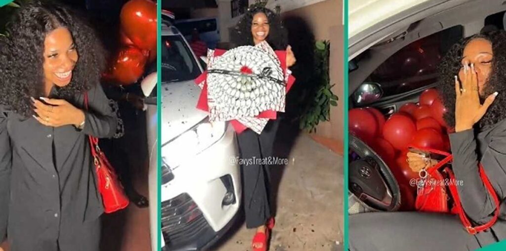 "I need a man to pamper me too": Ladies react as man gifts wife her dream car