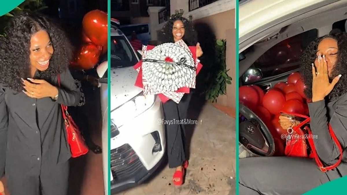 “I need a man to pamper me too”: Ladies react as man gifts wife her dream car