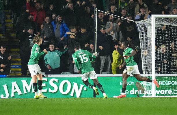 Ireland international Michael Obafemi leaves it late to boost Wayne Rooney’s Plymouth