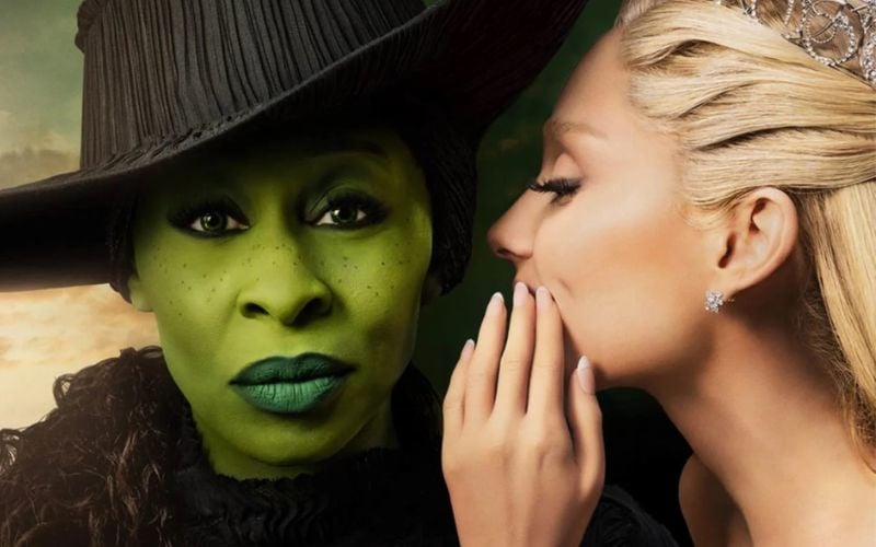 Cynthia Erivo as Elphaba and Ariana Grande as Glinda in "Wicked."