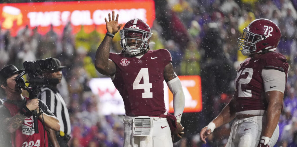 Jalen Milroe runs wild as No. 11 Alabama beats No. 15 LSU 42-13