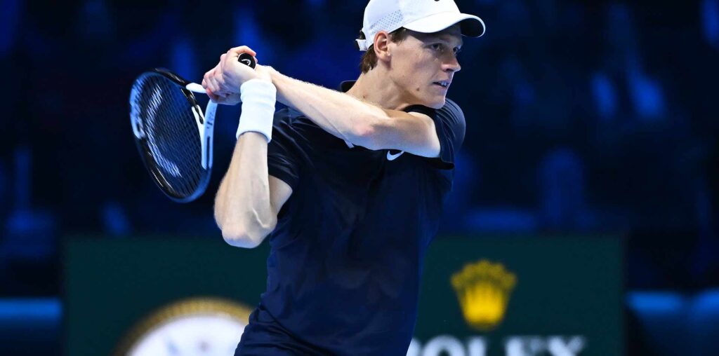 Jannik Sinner seals victory over Taylor Fritz at the Nitto ATP Finals.