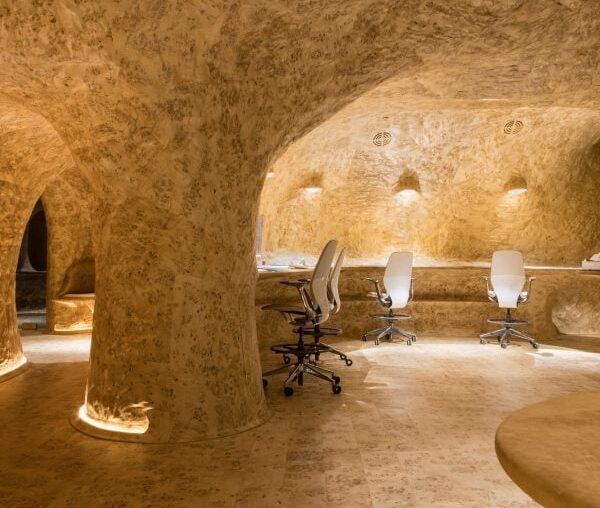 Javier Senosiain Arquitectos creates "illuminated cave" office in Mexico