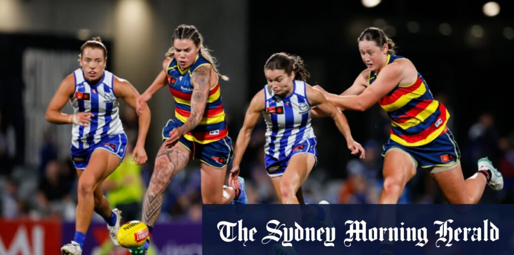 Kangaroos continue their AFLW charge after edging the Crows