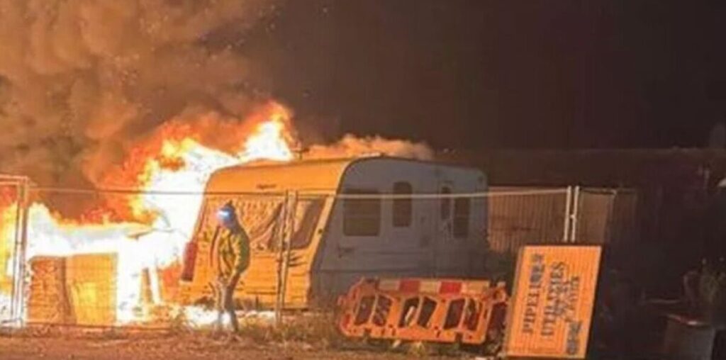 'Kids screaming' as bonfire inferno sparks evacuation in Stoke