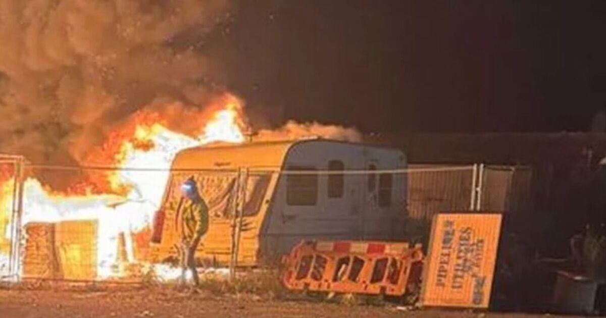 ‘Kids screaming’ as bonfire inferno sparks evacuation in Stoke