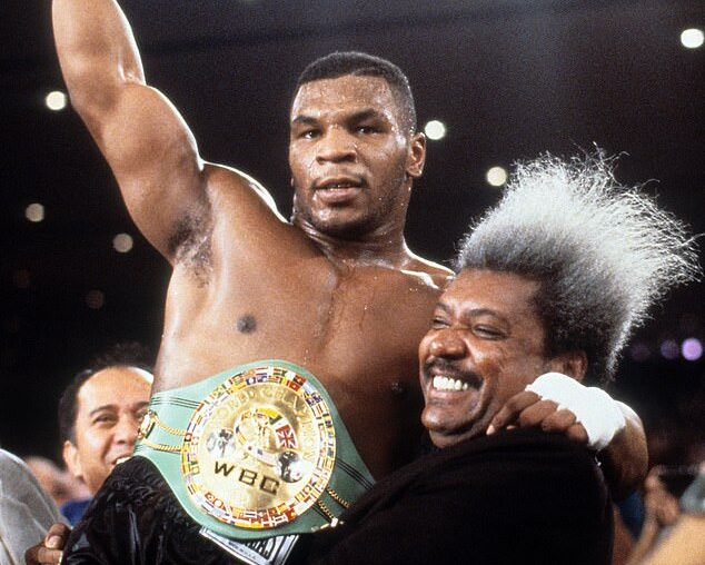 Don King (right) was Mike Tyson's promoter when he became the youngest ever heavyweight champion in 1986