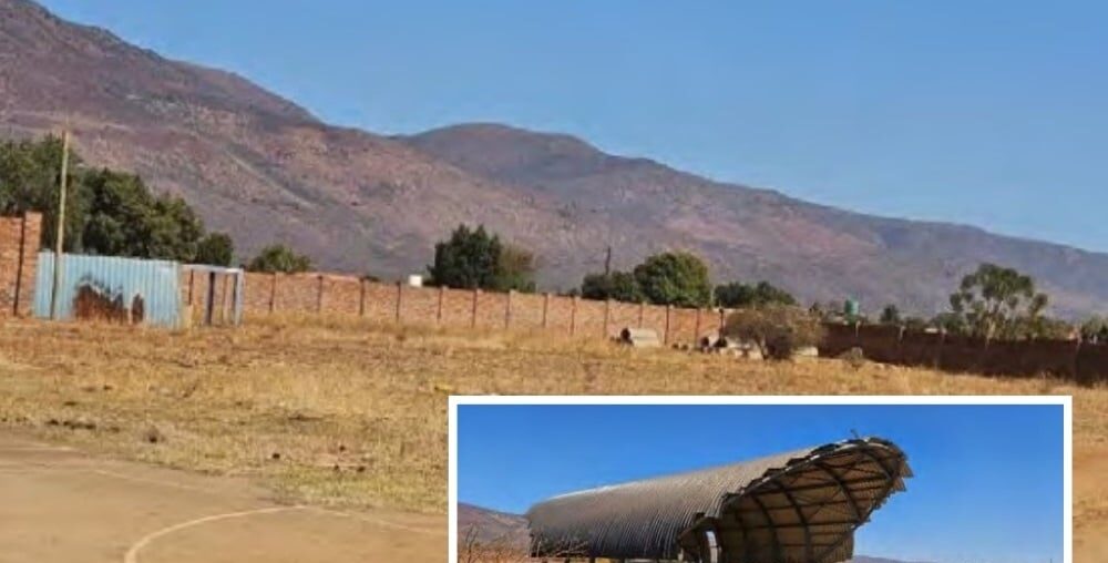 The leftover ruins of the Valtyn Moshate Local Stadium which has been the centre of a controversial tender. (Image by News24, Photo supplied)