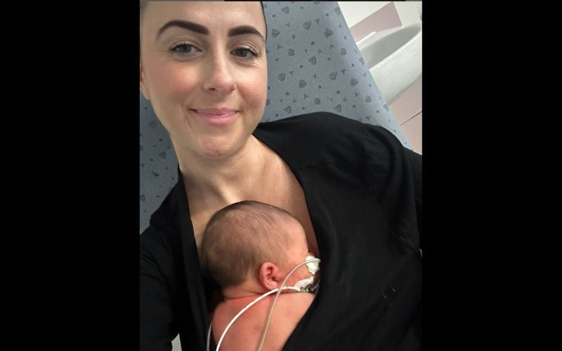 Lisa McHugh endures “horrendous” few days as baby daughter Hallie is hospitalised with RSV