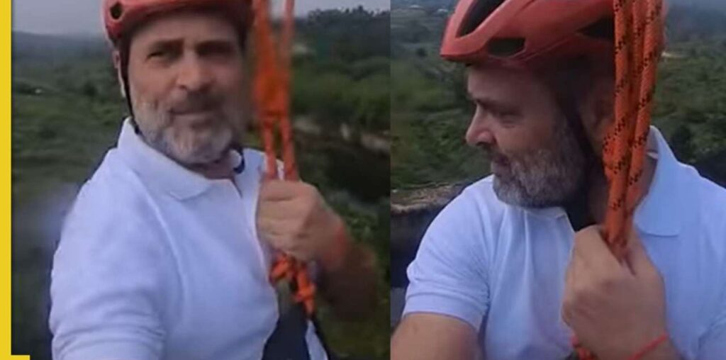 LoP Rahul Gandhi rides Kerala's longest zipline in Wayanad to boost tourism after landslides; watch