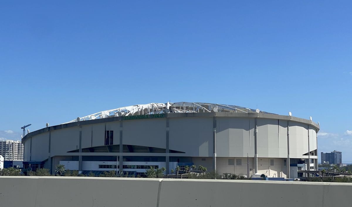 Major League Baseball says damaged Tropicana Field won’t be playable until 2026