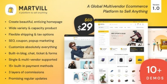 Martvill v2.9.0 Nulled - A Global Multivendor Ecommerce Platform to Sell Anything PHP Script