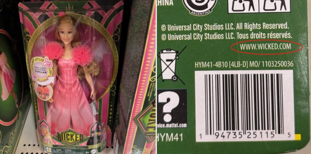 Mattel’s Wicked Dolls Mistakenly List Adult Film Website on Packaging