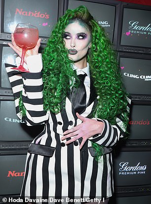 Maya Jama transforms into Beetlejuice for her annual star-studded Halloween bash while Jade Thirlwall steals the spotlight as Little Bo Peep