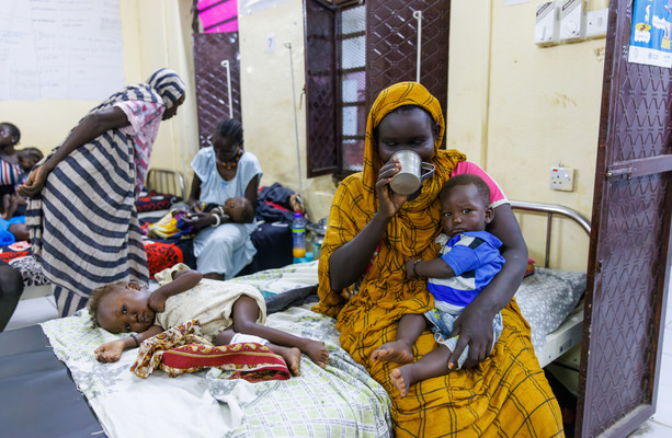 Medics battle to save infant lives in a swamped South Sudanese hospital