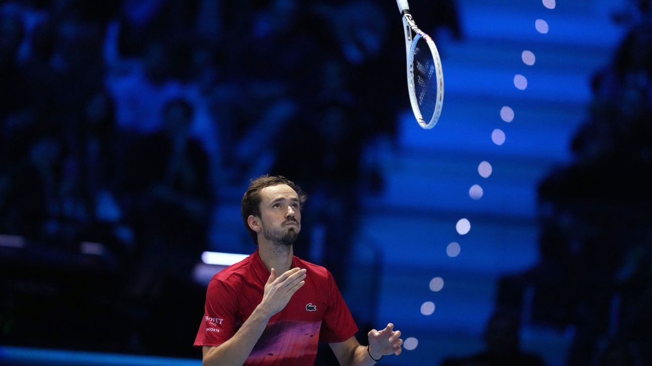 Medvedev loses temper in ATP Finals loss to Fritz