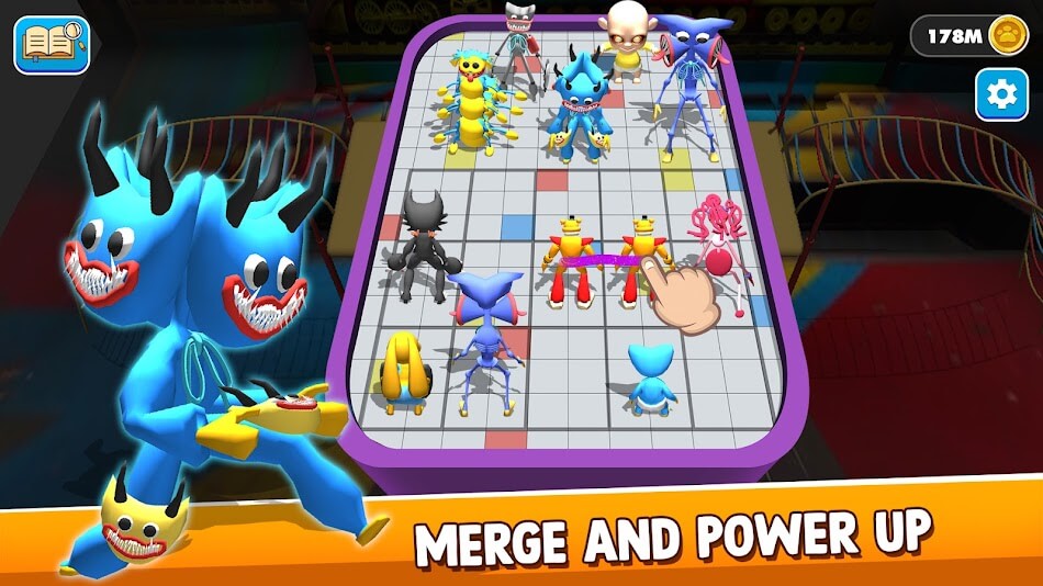 Merge Master Blue Monster v3.45.12 MOD APK (God Mod, 1 Hit Kill, High Reward)