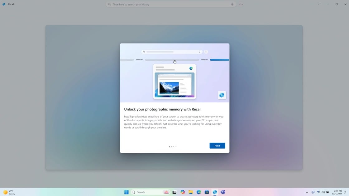 Microsoft Rolls Out Controversial Recall Feature for Windows 11 Beta Testers