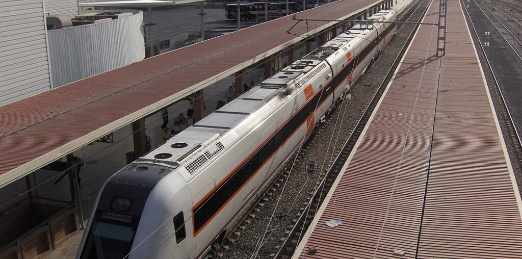 Milestone for bus and train station