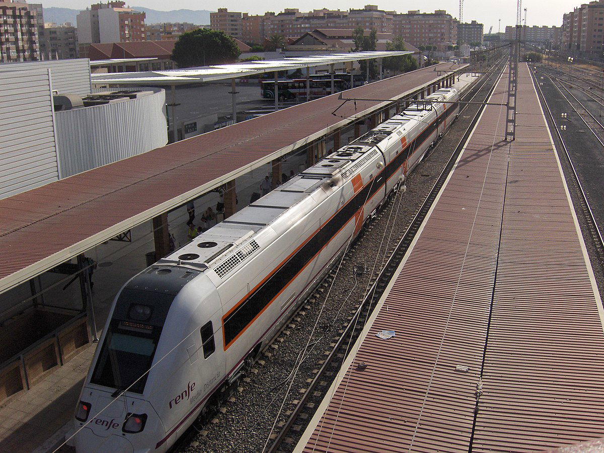 Milestone for bus and train station