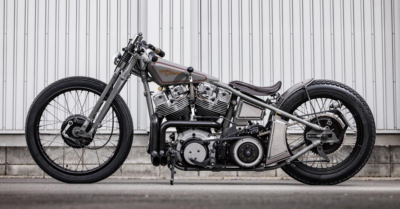 Narrow Focus: A board track-inspired Harley Shovelhead from Japan