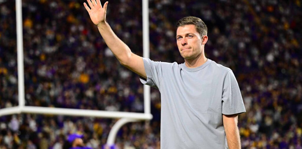 Neal Skupski honoured at the LSU football game Saturday night.