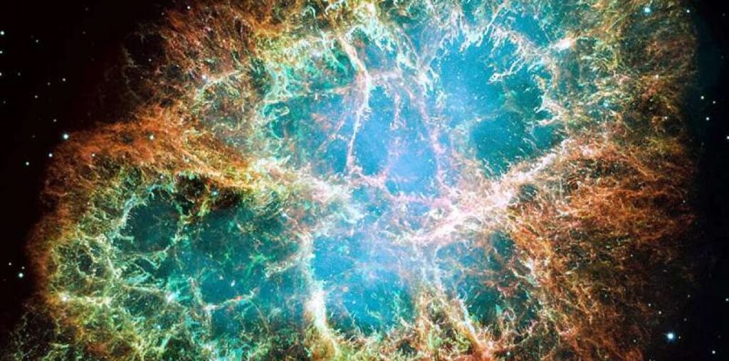 New Research Explains Zebra Pattern in Radio Waves from Crab Nebula