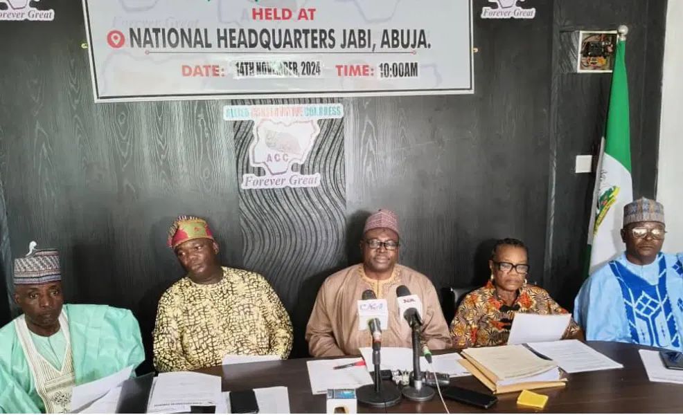 New political party, ACC, vows to unseat Tinubu, rescue Nigeria in 2027