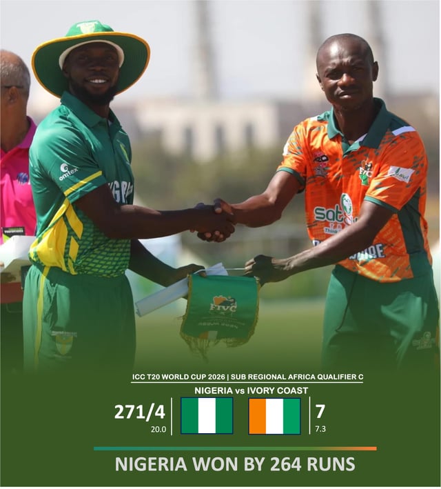 Nigeria bowled out Ivory Coast for 7: The lowest T20I total ever