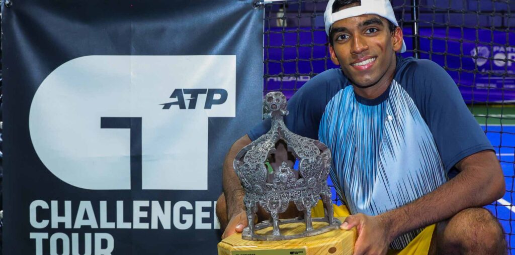 Nishesh Basavareddy is crowned champion at the Puerto Vallarta Challenger.