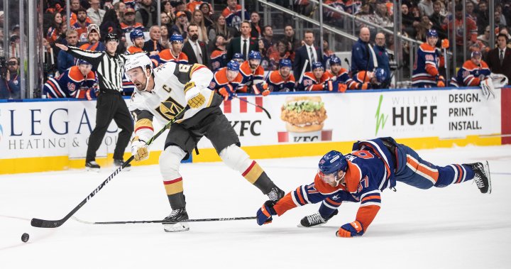 Oilers fall 4-2 to Golden Knights in McDavid’s return from injury – Edmonton | Globalnews.ca