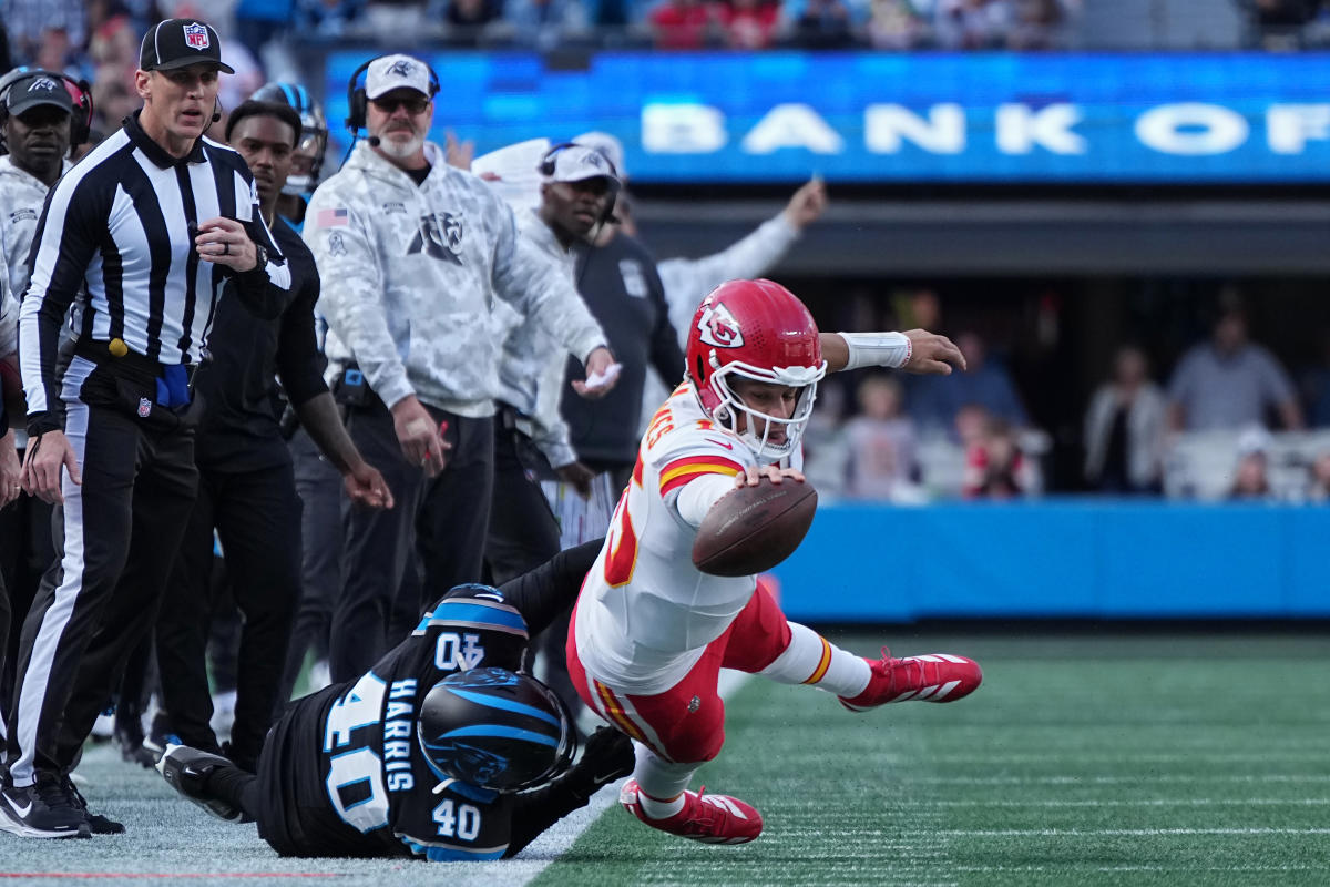 Patrick Mahomes leads Chiefs on game-winning drive to fend off Panthers in Bryce Young’s best game as a pro