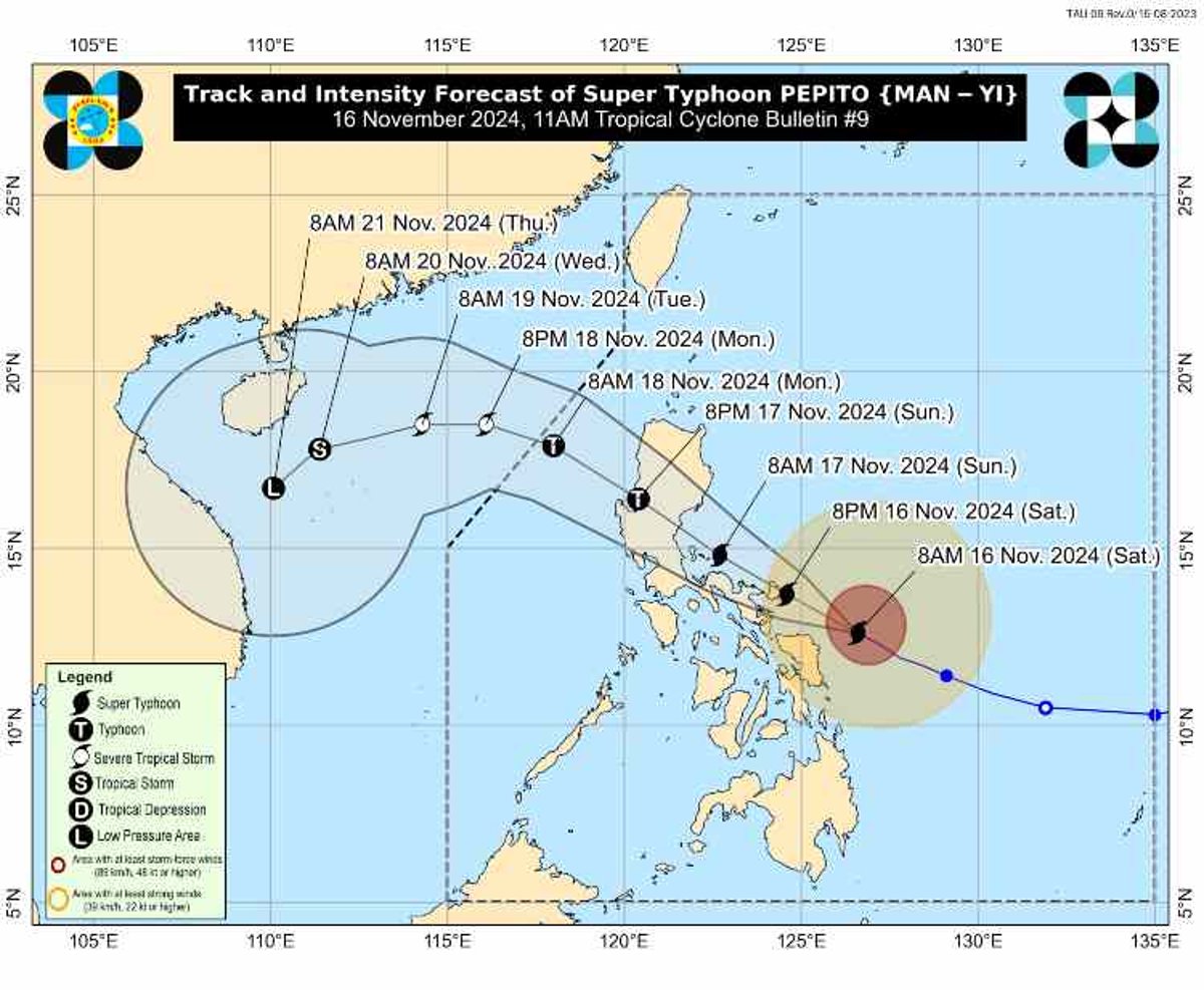 ‘Pepito’ intensifies into super typhoon; Bicol under signal no. 4