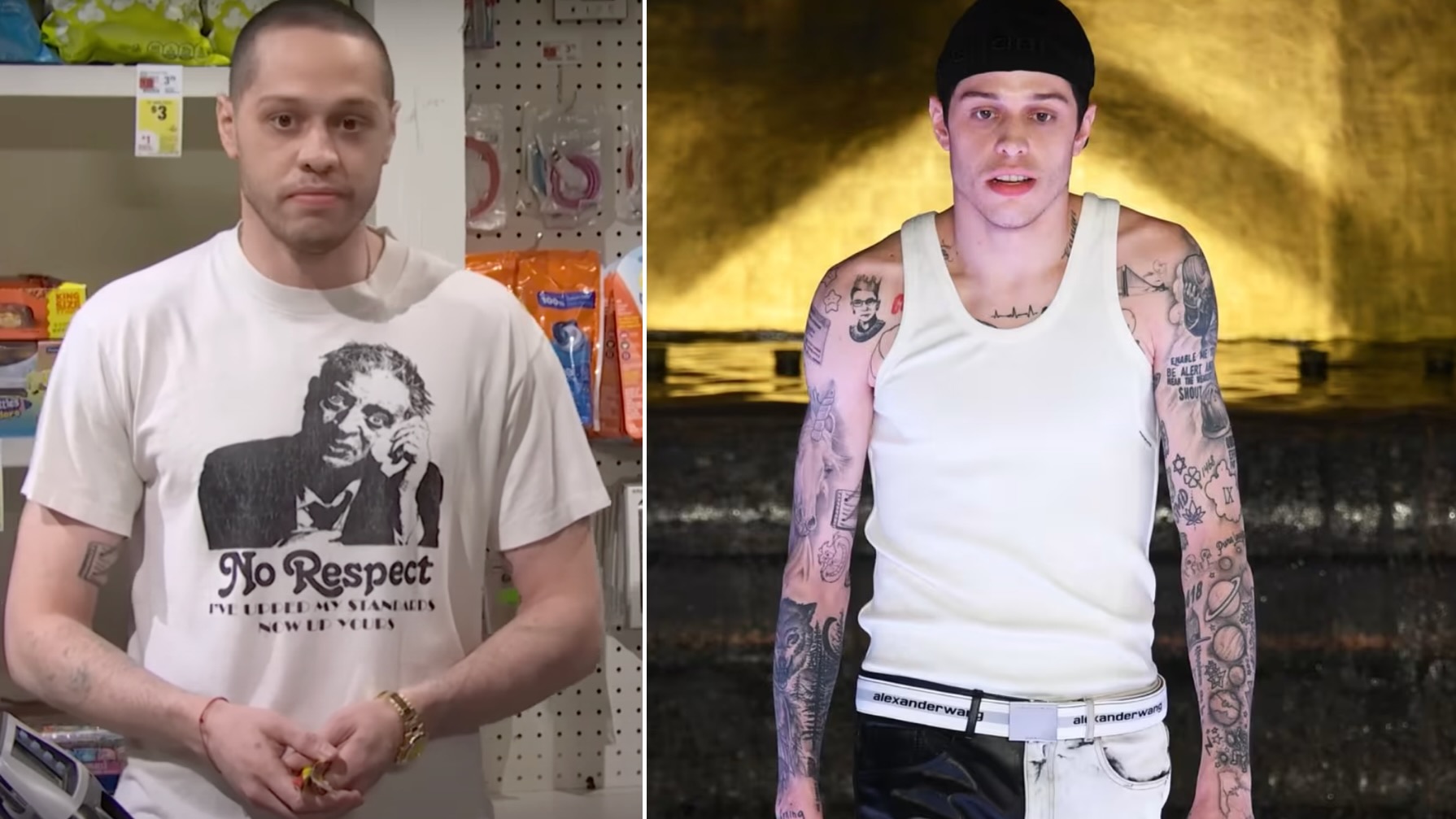 Pete Davidson debuts new tattoo-less look on SNL