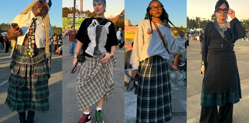 Plaid Maxi Skirts, Chuck Taylors and Lots of Layering Took Over Street Style at Camp Flog Gnaw 2024