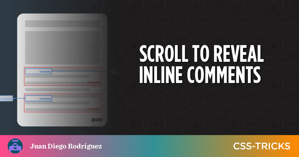 Popping Comments With CSS Anchor Positioning And View-Driven Animations | CSS-Tricks